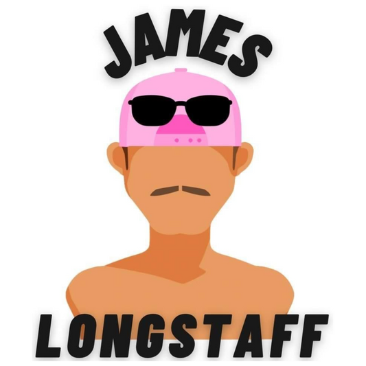 James Longstaff's Flamin' Hot Decal: Pink Cap & Mo Edition Sticker